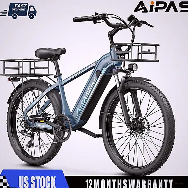 1100W 24" Fat Tire Electric Bike 85Miles Adults Mountain E-bike 28MPH