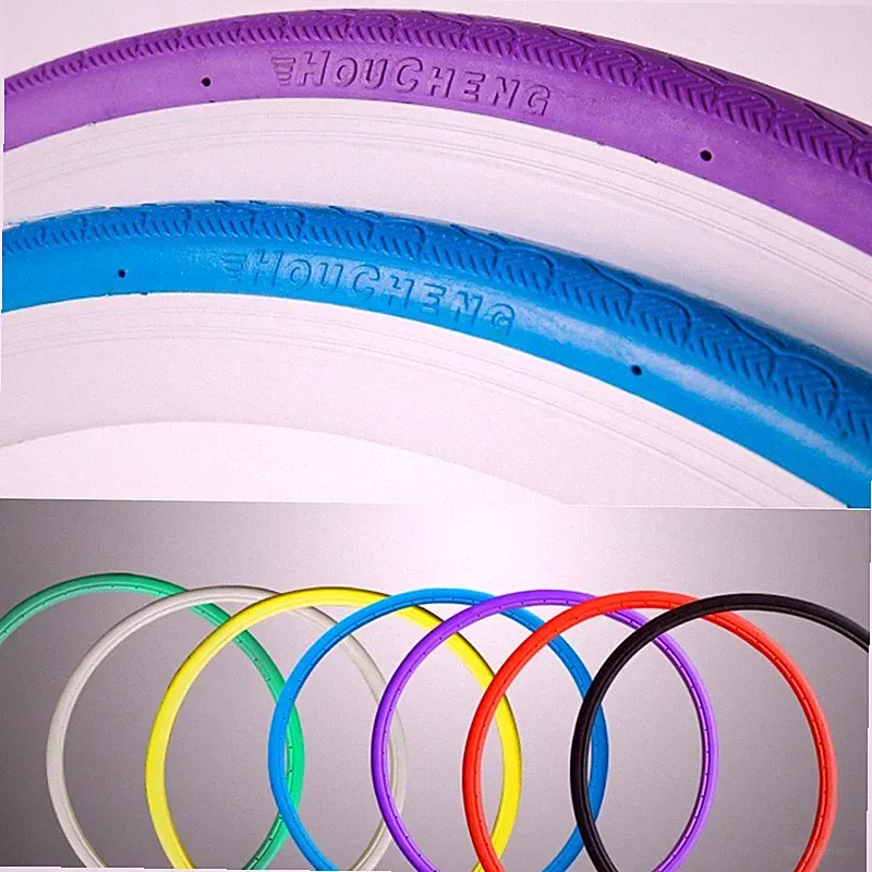 1x 24 Inch 1-3/8 Road Bike Bicycle Tire Solid Tube Explosion-Proof Tyre 7 Color
