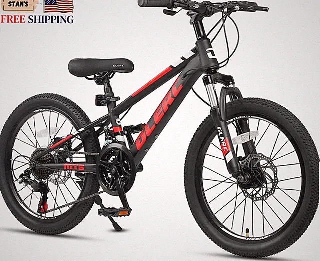 20 24 Inch Kids Bike, Kids Mountain Bike for Boys and Girls Ages 6-15, 21-Spe...