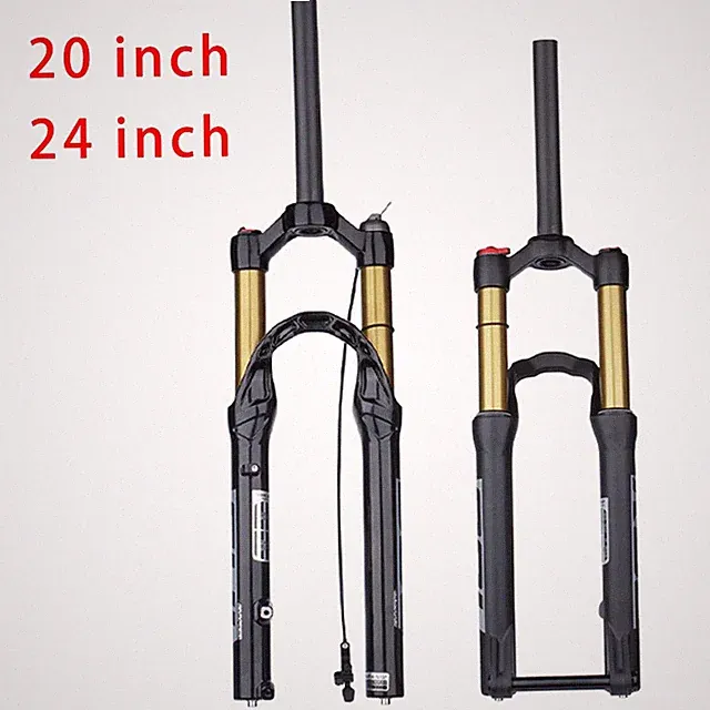 20/24 Inch MTB Bicycle Front Suspension Air Fork Rebound Damping Travel 100mm