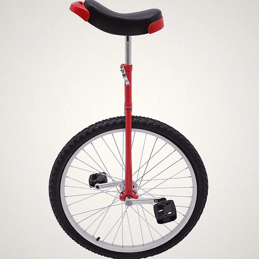24 in Unicycle With Thickened Steel Pipe Adjustable Seat Sports Wheel Unicycle