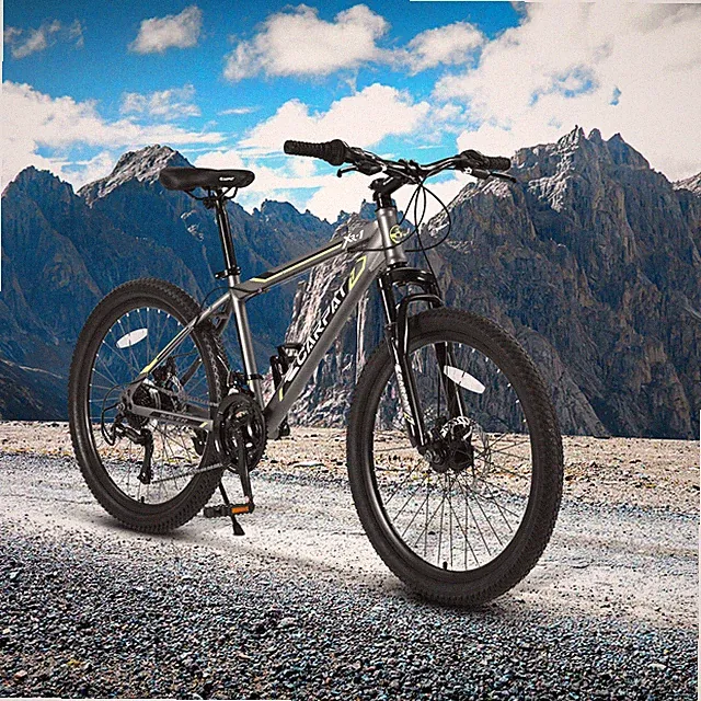 24" Mountain Bike MTB Bicycle with Front Suspension 21-Speeds for Boys & Girls