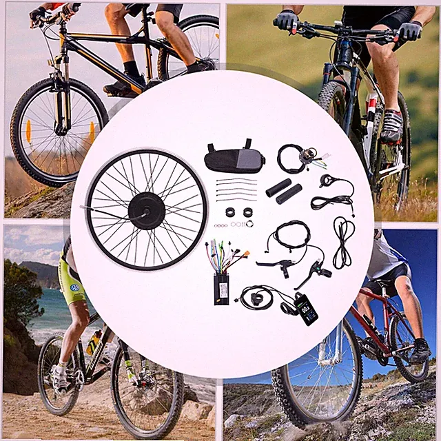 24in Electric Bicycle Front/Rear Wheel Kit 36V 500W Conversion E Bike Motor Hub