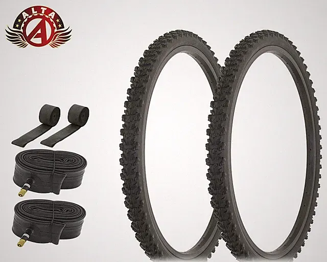ALTA PERFORMANCE Bicycle 24" x 1.75" BlackWall TIRES MOUNTAIN ROUGH 6pc Set.