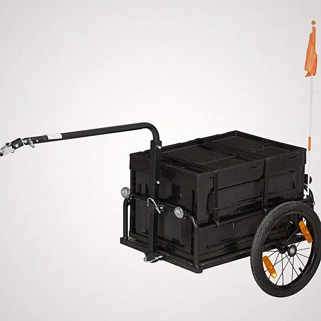 Bicycle Utility Cargo Luggage Wagon Trailer for Bike with Removable Storage Box