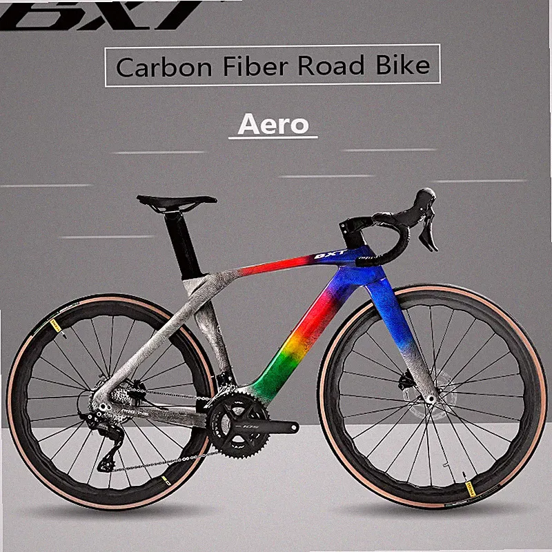 BXT 24 Speeds Full Carbon Disc Brake Road Bike Bicycle Hidden Cable Line R7120