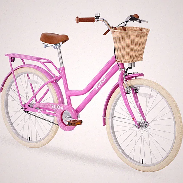 Girls Bike Steel Frame 24 inch wheel+ Basket for 10+Years Old Multiple Colors