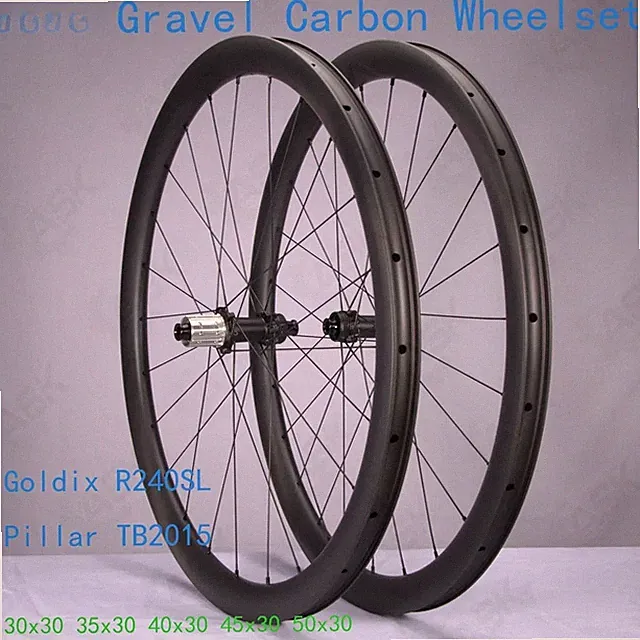 Gravel Bike Carbon Wheels 700C Center Lock UD Matte 24H Road Bicycle Wheelset
