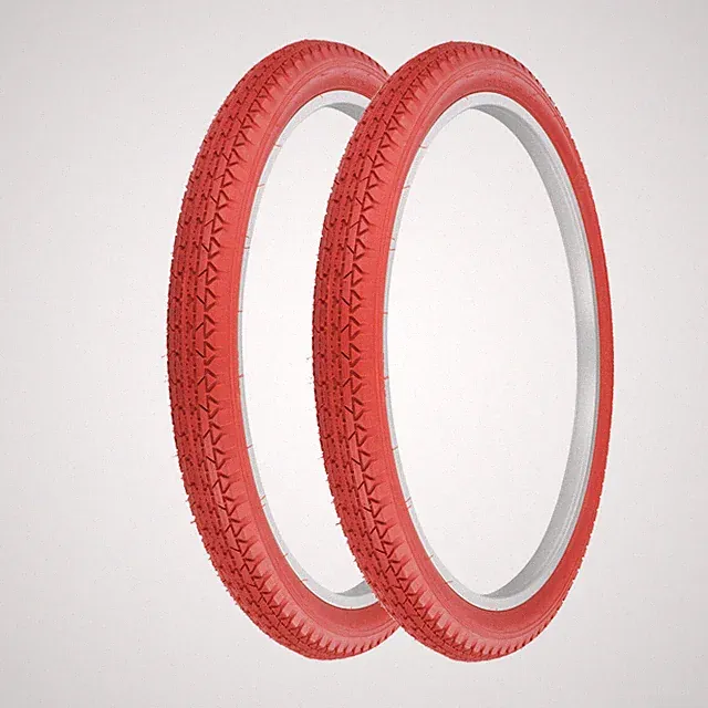 PRO+ Bicycle Tire 24" x 2.125" Red (2) Tires Diamond Style Tread 24" Bicycle