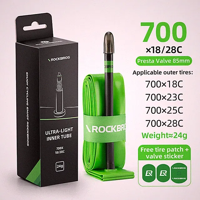 ROCKBROS Ultra-Light Bike Tire Tube TPU Inner Tube with 65/85mm Presta Valves