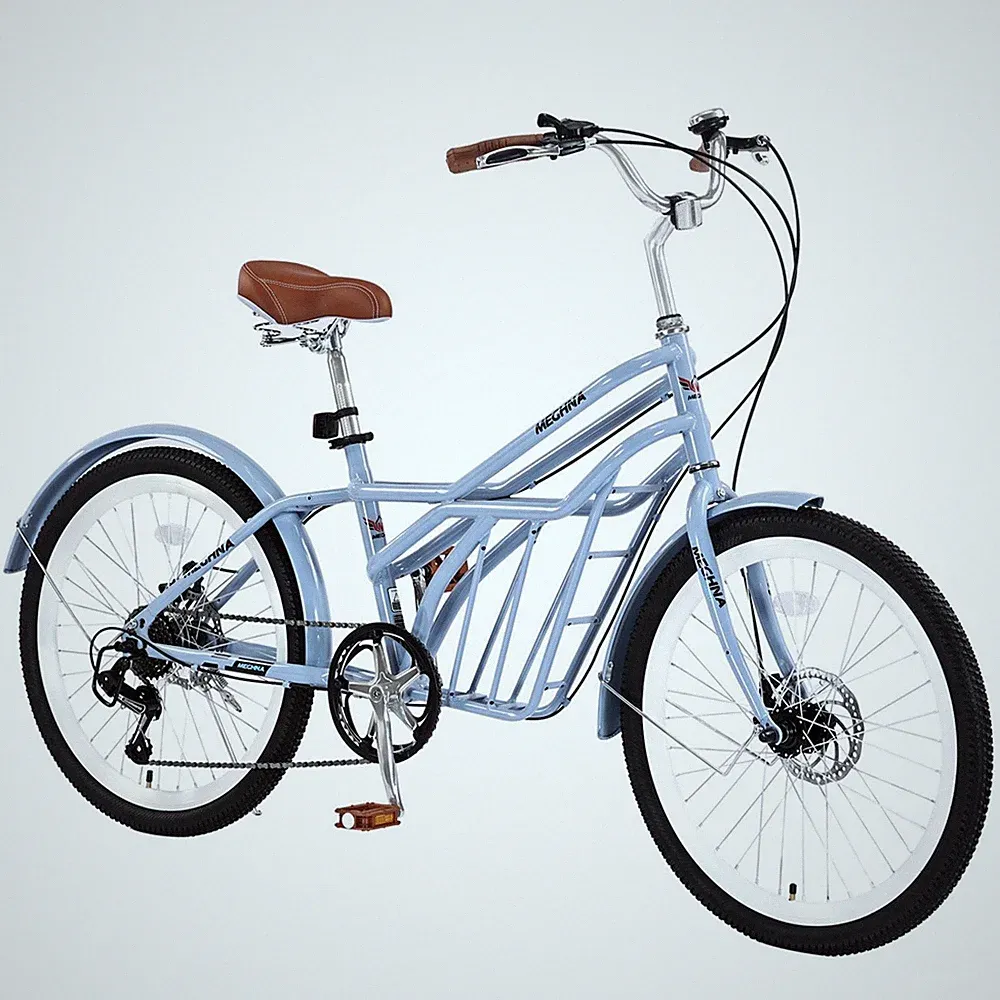 Six Speed 24 Inch Steel Frame Outdoor Bike Multiple Colors City Road Bicycle for